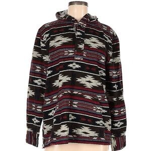 VSTR Premium western aztec quarter button hoodie